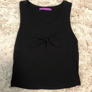 Black top with tie in front